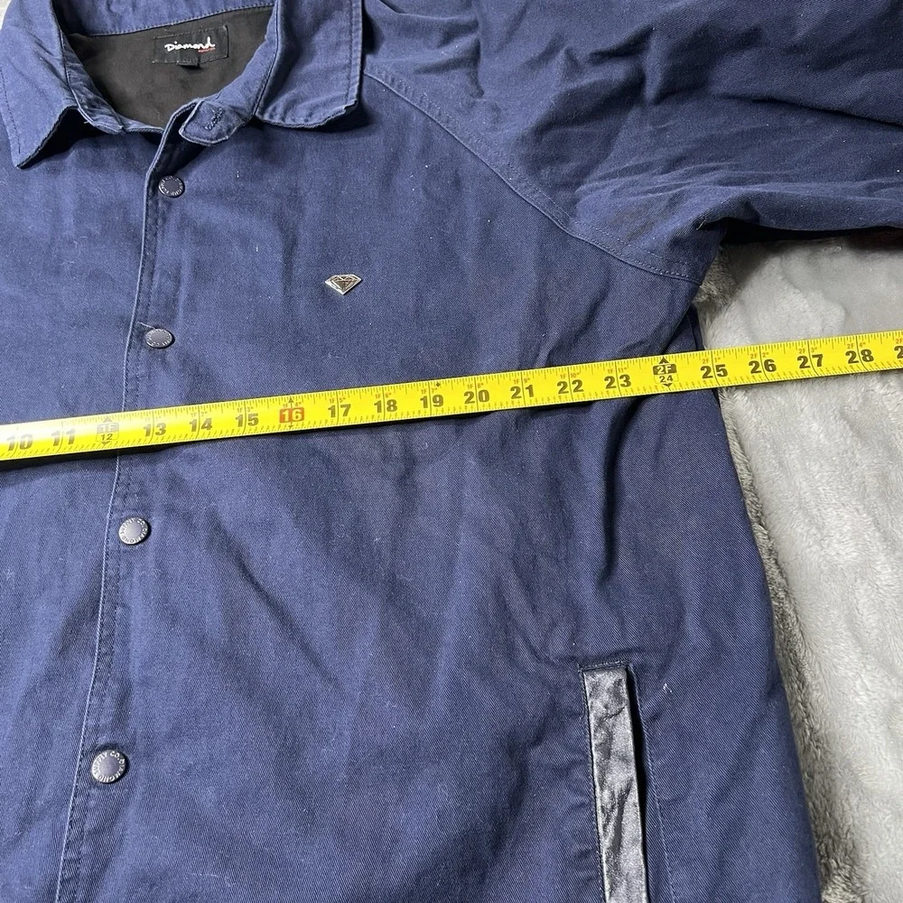Diamond Supply Co Jacket Men Size XXL Bomber Navy Blue Diamond Logo Streetwear